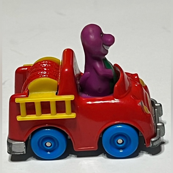 Vintage 1993 Barney Die Cast Red Fire Truck - Picture 7 of 9